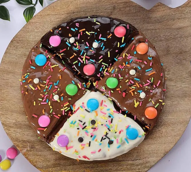 Quad Chocolate Waffle Pizza
