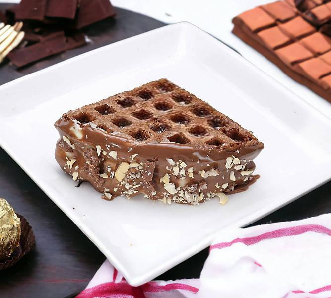 Ferrero Rocher Belgian waffle